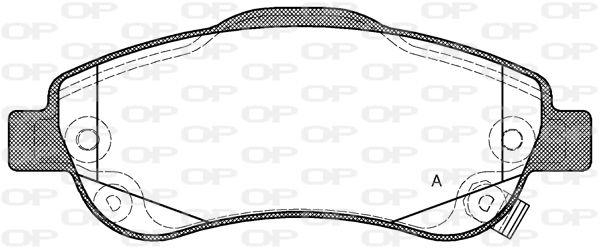 OPEN PARTS Piduriklotsi komplekt,ketaspidur BPA1289.02